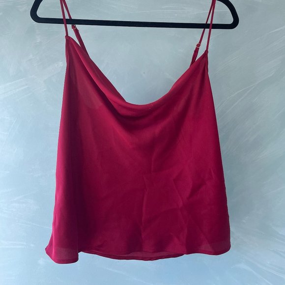 For Love & Lemons X Jamie King La Diane Blouse Red Size S - Picture 1 of 4